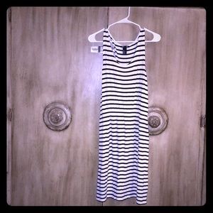 Classic black and white striped dress